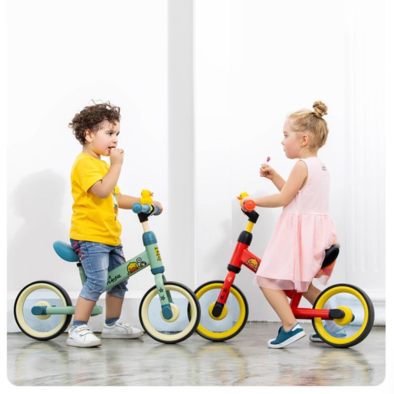 B.Duck - Kids Balance Bike,  height-adjustable saddle, Anti-slip Handle & Wheels, Indoor/Outdoor Ride, Red, 3-5 Y - Image 2